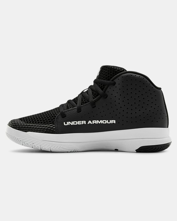 Grade School UA Jet 2019 Basketball Shoes, Black, pdpMainDesktop image number 1